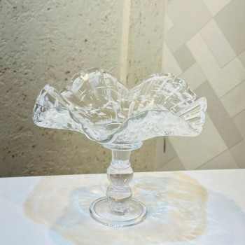 صحن زجاجية فاخرة بتصميم أنيق مستوحى من شكل الصدفة33×33×23سم