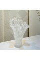 فازة زجاجية شفافة بتصميم أنيق مستوحى من شكل الزهور33×19×22سم 