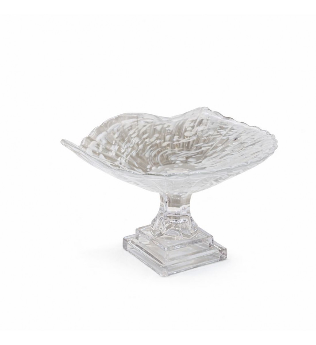 صحن زجاجية فاخرة بتصميم أنيق مستوحى من شكل الصدفة38×23×22سم 