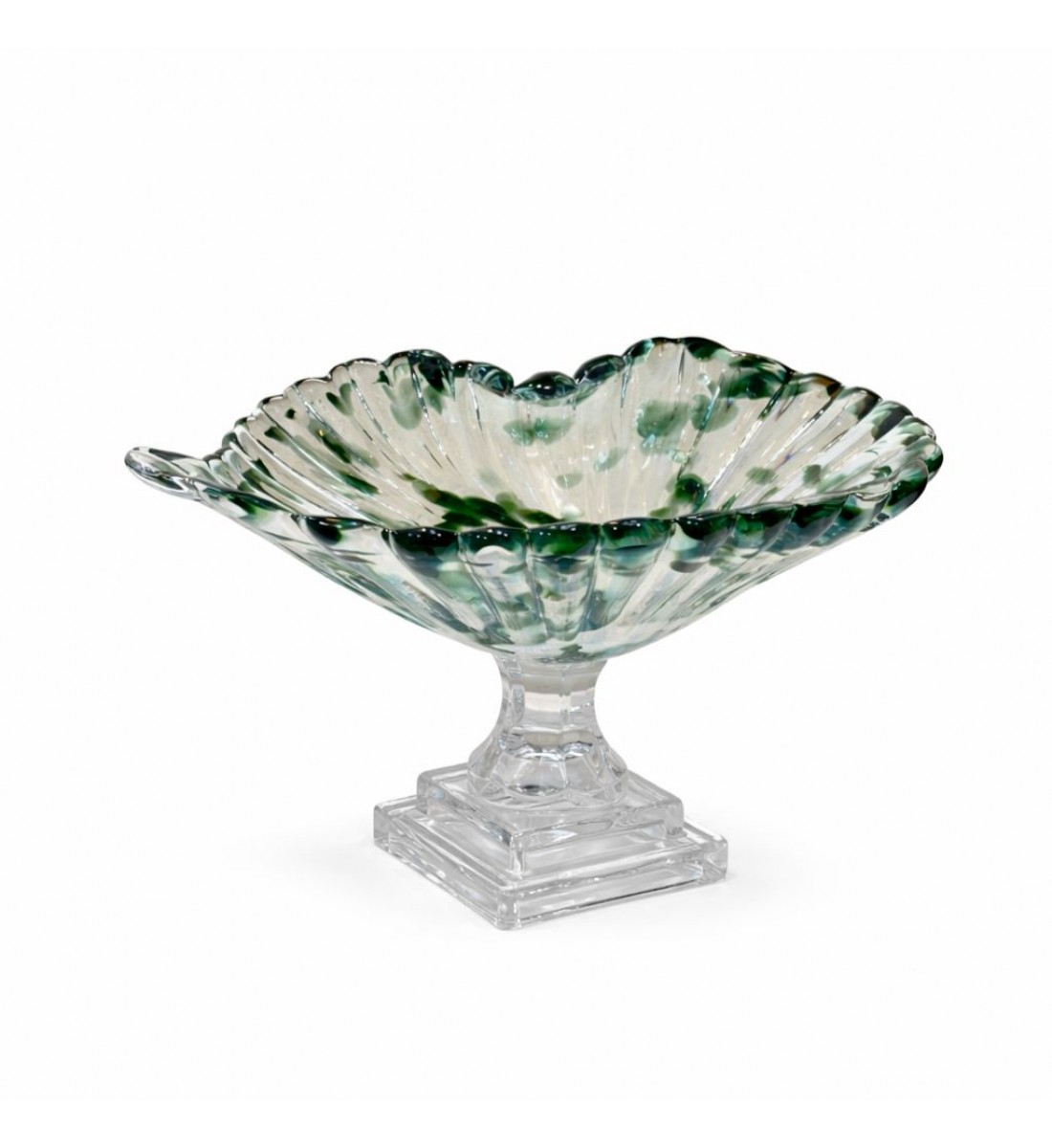 صحن زجاجية فاخرة بتصميم أنيق مستوحى من شكل الصدفة25×35×25سم صحن زجاجية فاخرة بتصميم أنيق مستوحى من شكل الصدفة25×35×25سم