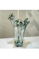 فازة زجاجية شفافة بتصميم أنيق مستوحى من شكل الزهور33×19×22سم 