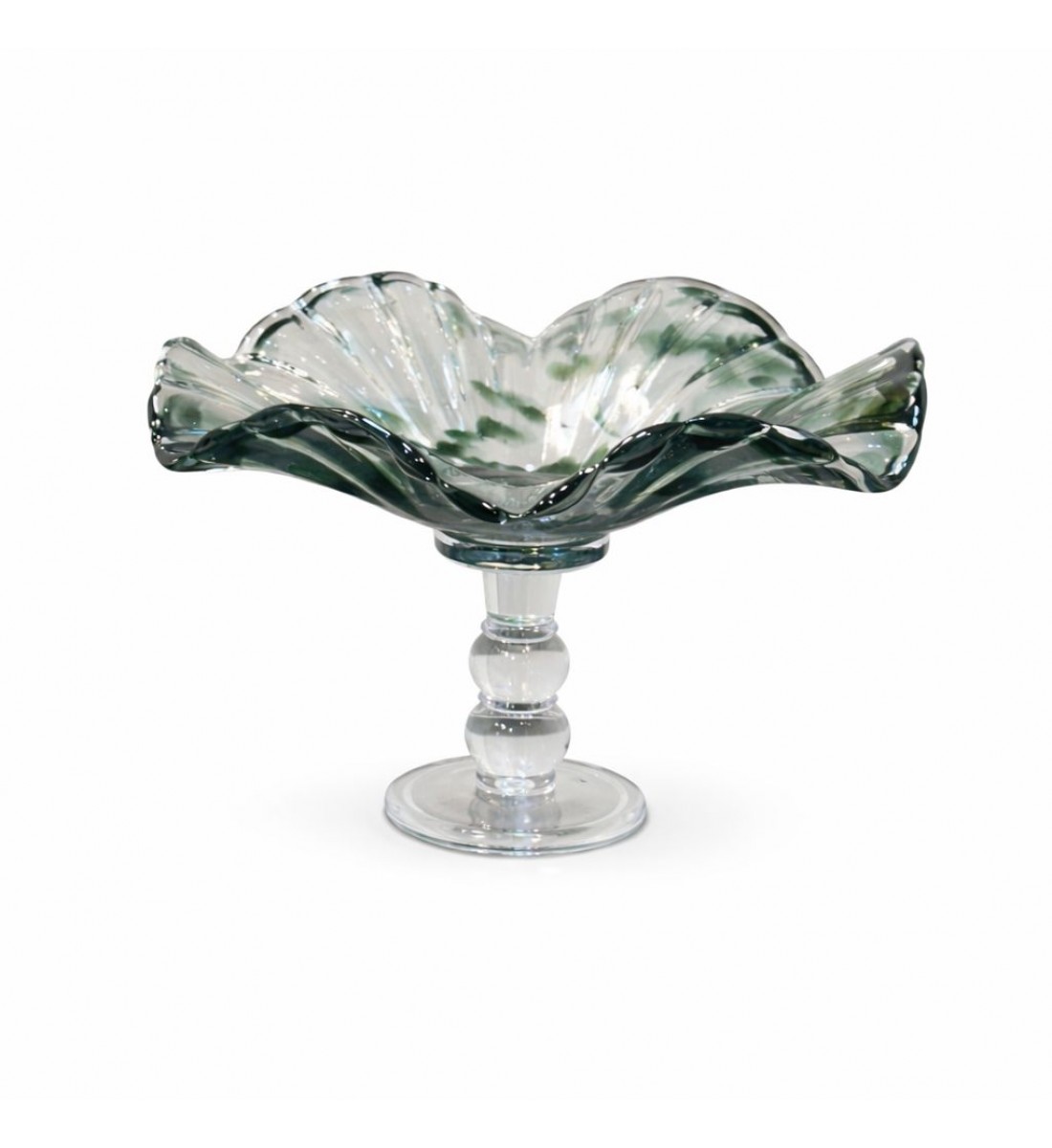 صحن زجاجية فاخرة بتصميم أنيق مستوحى من شكل الصدفة33×33×23سم