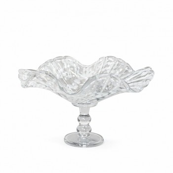 صحن زجاجية فاخرة بتصميم أنيق مستوحى من شكل الصدفة 24×26×24سم 