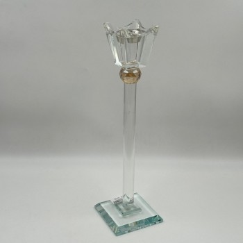  مبخرة أرضية أنيقة مصنوعة من الزجاج الشفاف بتصميم طويل وراقي يضيف لمسة فخامة للمكان 40سم