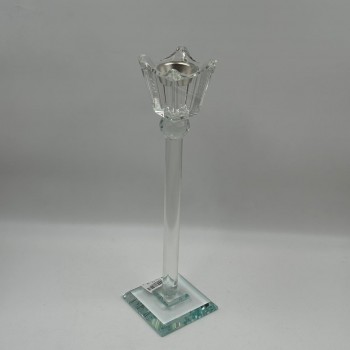  مبخرة أرضية أنيقة مصنوعة من الزجاج الشفاف بتصميم طويل وراقي يضيف لمسة فخامة للمكان 40سم