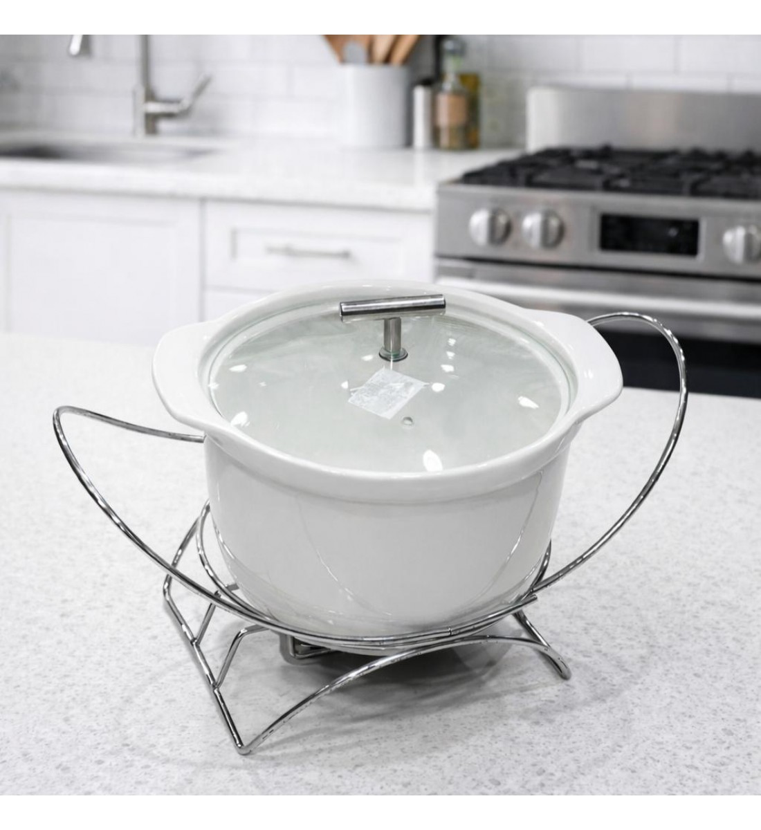 سخان بوفية صحن تقديم سيراميك لتسخين الطعام مزود بغطاء بتصميم فريد سخان بوفية صحن تقديم سيراميك لتسخين الطعام مزود بغطاء بتصميم فريد