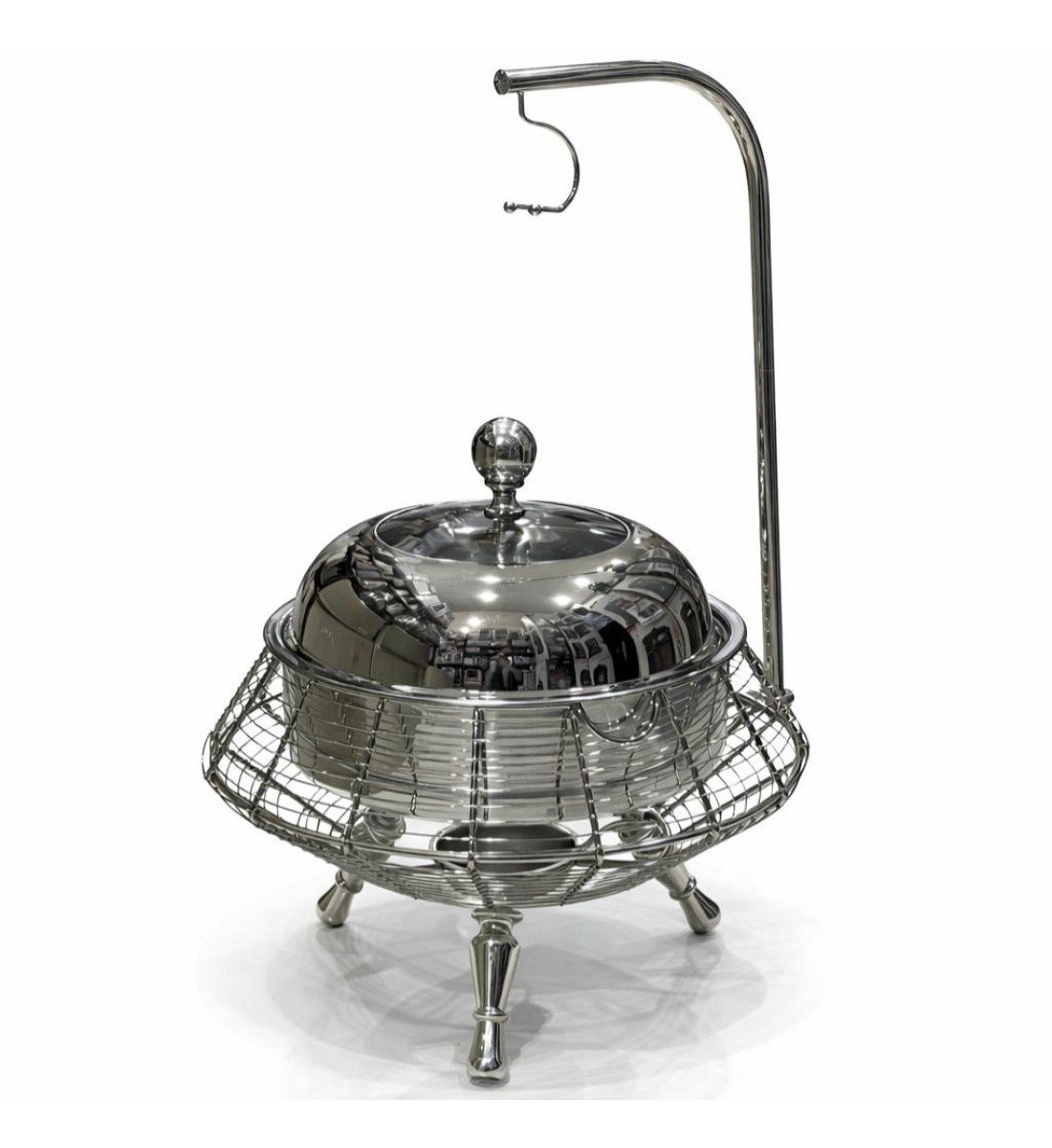 سخان طعام من الستانلس ستيل هندي غطاء زجاج استيل –6لتر سخان طعام من الستانلس ستيل هندي غطاء زجاج استيل –6لتر