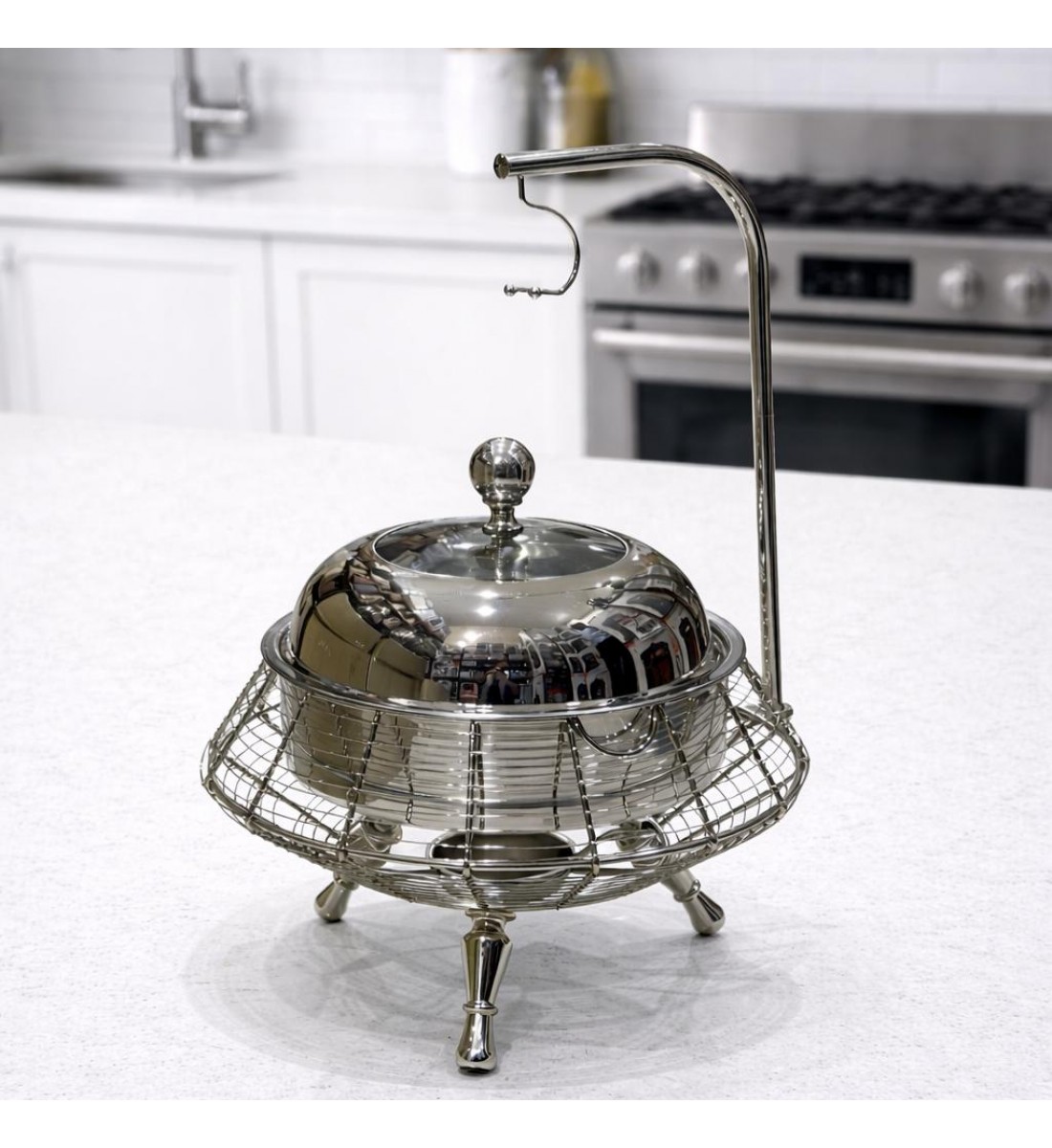 سخان طعام من الستانلس ستيل هندي غطاء زجاج استيل –4لتر سخان طعام من الستانلس ستيل هندي غطاء زجاج استيل –4لتر