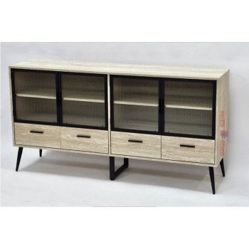  دولاب بوفيه أنيق وعصري بيج  المقاس: 160×40×83 سم