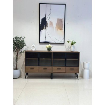  دولاب بوفيه أنيق وعصري بني المقاس: 160×40×83 سم