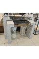 طقم طاولات  مدخل او كونسول  بديل الرخام  سطح وسط مرايا 2 حبة 