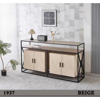  دولاب بوفيه أنيق وعصري بيج المقاس: 180×45×95 سم