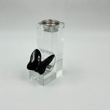 مبخرة أنيقة بتصميم عصري فاخر، مصنوعة من خامة شفافة عالية الجودة 15×8×5سم 