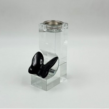 مبخرة أنيقة بتصميم عصري فاخر، مصنوعة من خامة شفافة عالية الجودة 15×8×5سم 