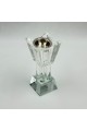 مبخرة أنيقة بتصميم عصري فاخر، مصنوعة من خامة شفافة عالية الجودة 17×7×7سم 
