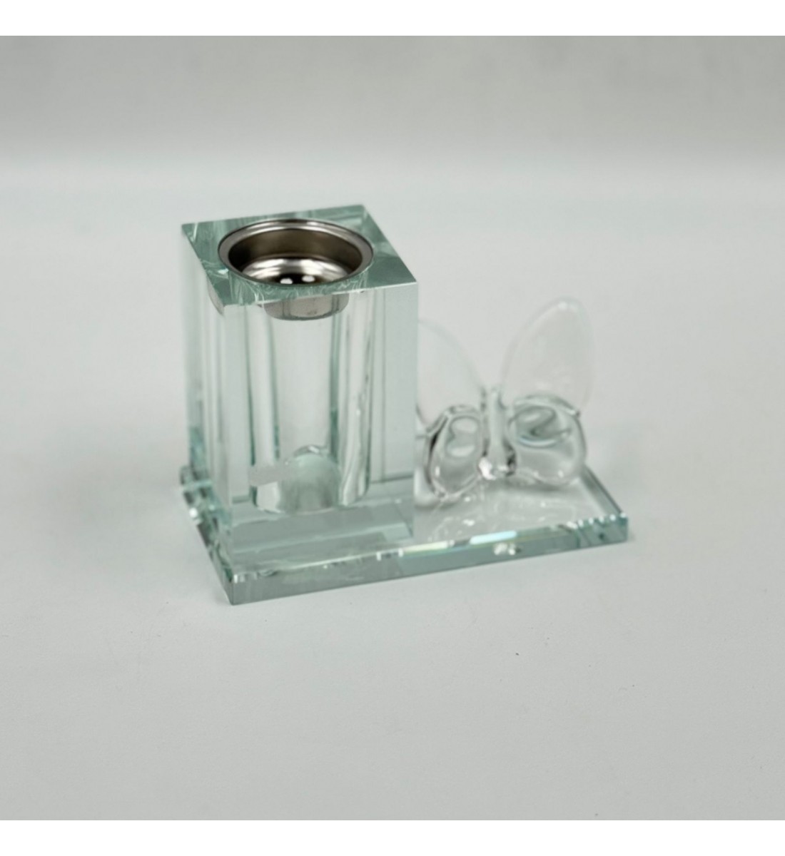 مبخرة أنيقة بتصميم عصري فاخر، مصنوعة من خامة شفافة عالية الجودة 13×7×10سم 