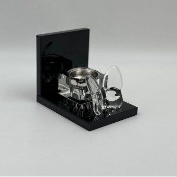 مبخرة أنيقة بتصميم عصري فاخر، مصنوعة من خامة شفافة عالية الجودة 12×9×10سم 