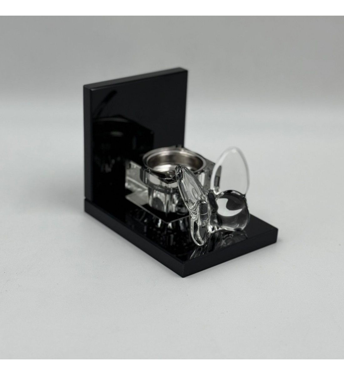 مبخرة أنيقة بتصميم عصري فاخر، مصنوعة من خامة شفافة عالية الجودة 12×9×10سم 