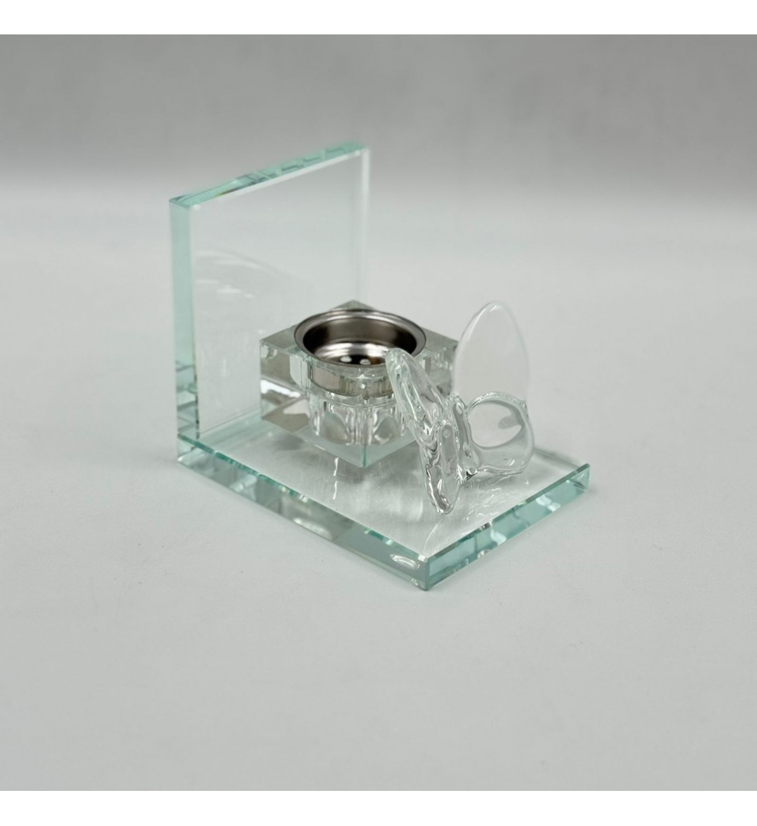 مبخرة أنيقة بتصميم عصري فاخر، مصنوعة من خامة شفافة عالية الجودة 12×9×10سم 