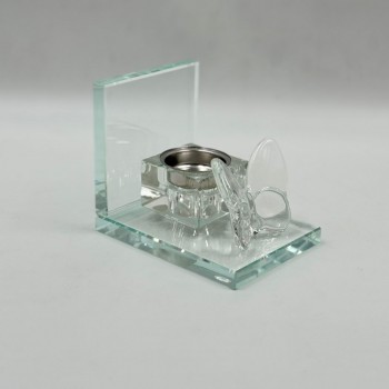 مبخرة أنيقة بتصميم عصري فاخر، مصنوعة من خامة شفافة عالية الجودة 12×9×10سم 