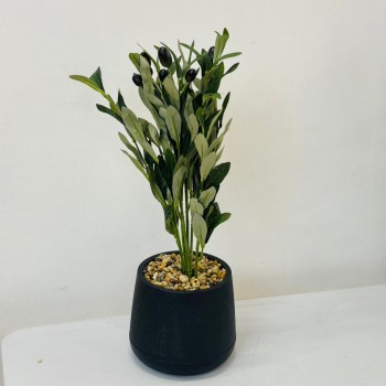 نبتة ديكور أنيقة بتصميم عصري بسيط، تأتي في وعاء دائري 50سم 