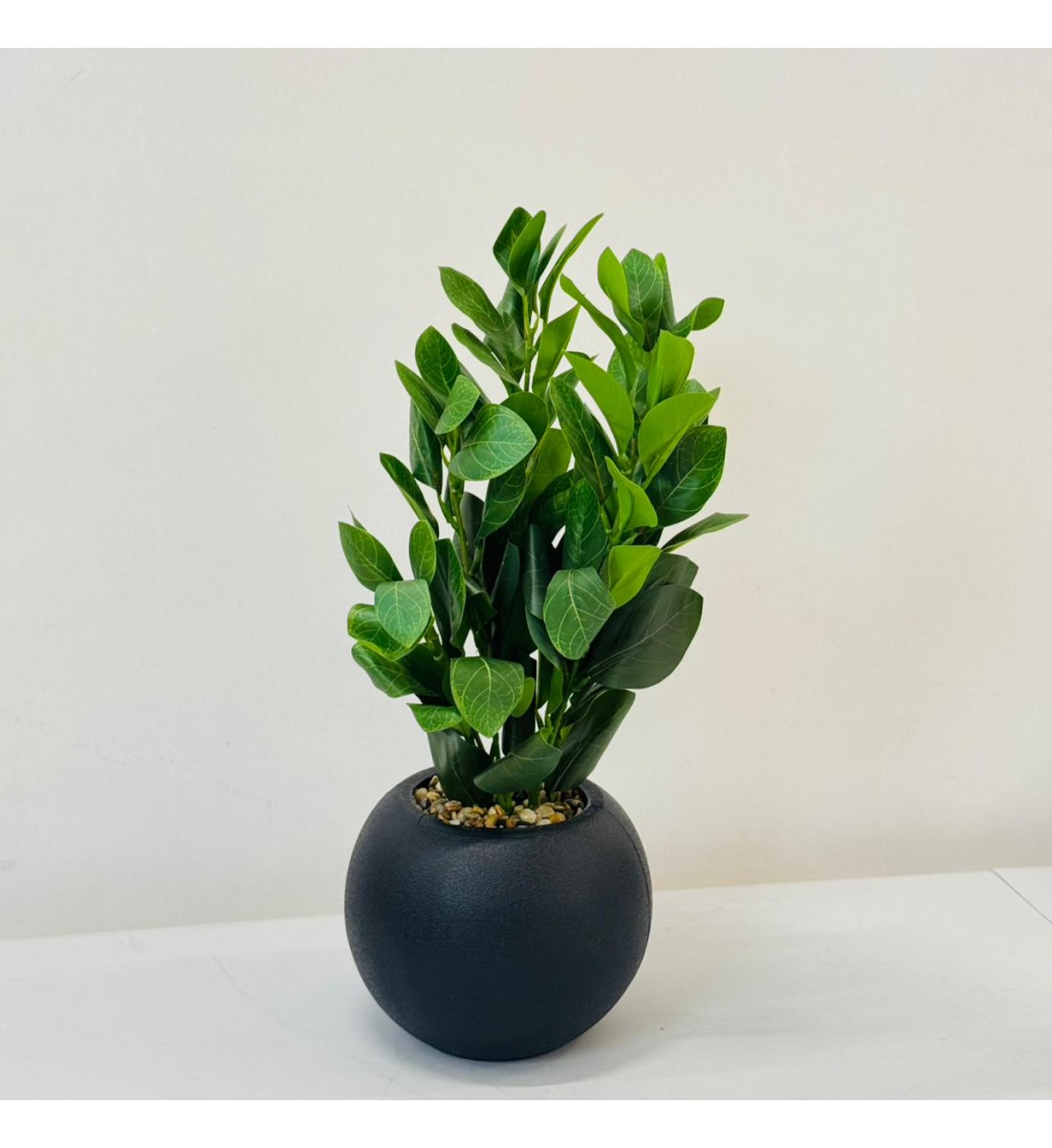 نبتة ديكور أنيقة بتصميم عصري بسيط، تأتي في وعاء دائري 50سم 