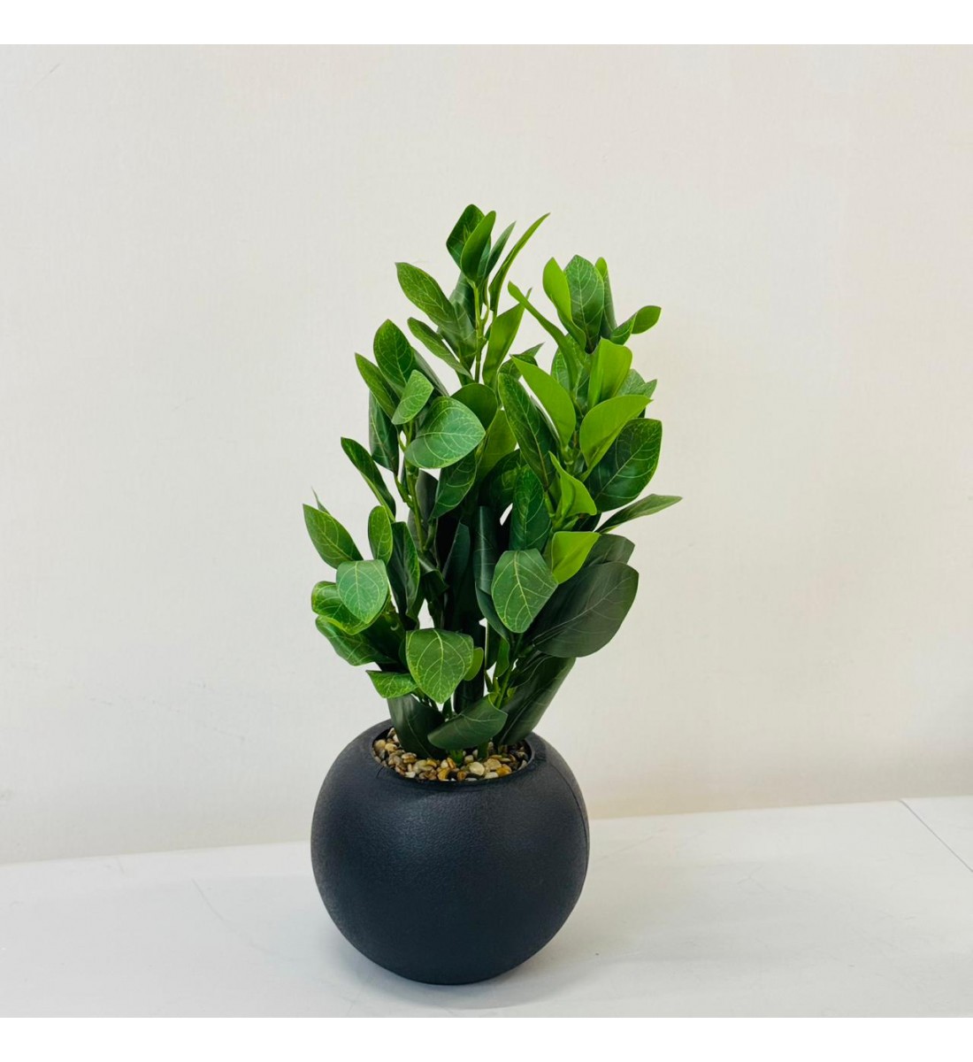 نبتة ديكور أنيقة بتصميم عصري بسيط، تأتي في وعاء دائري 50سم 