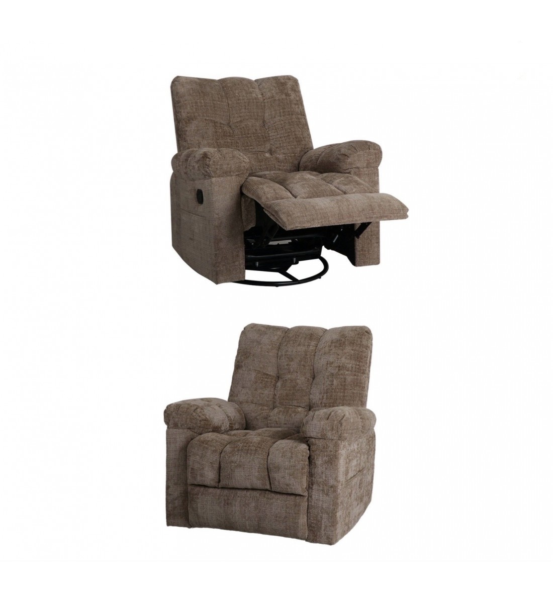 كرسي استرخاء هزاز دوار بني 