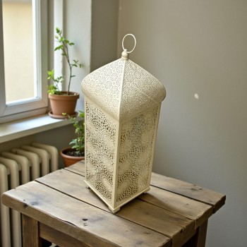 فانوس ديكوري معدني بتصميم أنيق مستوحى من الطراز الشرقي،56×17×17سم 