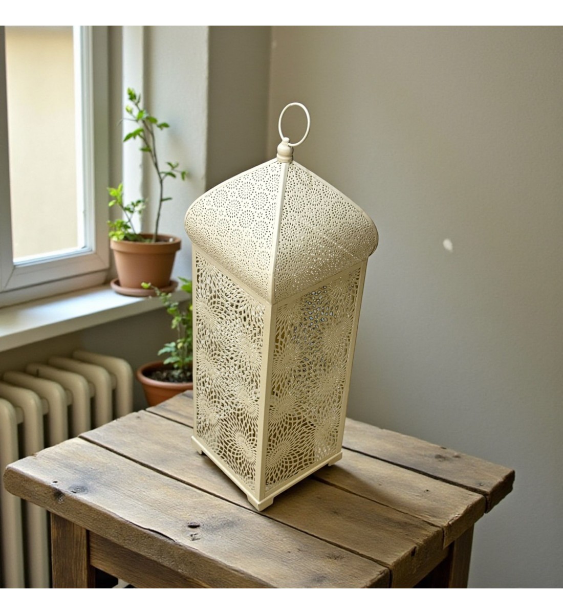 فانوس ديكوري معدني بتصميم أنيق مستوحى من الطراز الشرقي،56×17×17سم 