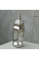فانوس ديكوري فاخر مصنوع من معدن عالي الجودة بلون فضي لامع75×26×26سم 
