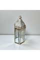 فانوس ديكوري فاخر مصنوع من معدن عالي الجودة بلون فضي لامع70×28×28سم 