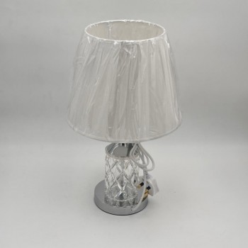  لمبة طاولة أنيقة بتصميم عصري يجمع بين الفخامة والبساطة قاعده فضي 42سم 