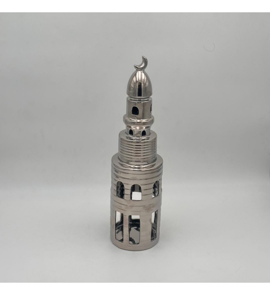 تحفة ديكورية أنيقة مصنوعة من السيراميك عالي الجودة بلمسة لامعة جذابة، 41×11×11سم 