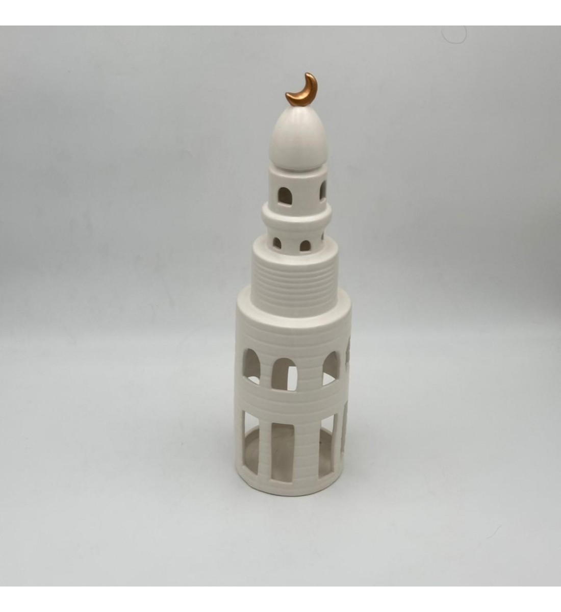 تحفة ديكورية أنيقة مصنوعة من السيراميك عالي الجودة بلمسة لامعة جذابة، 41×11×11سم 