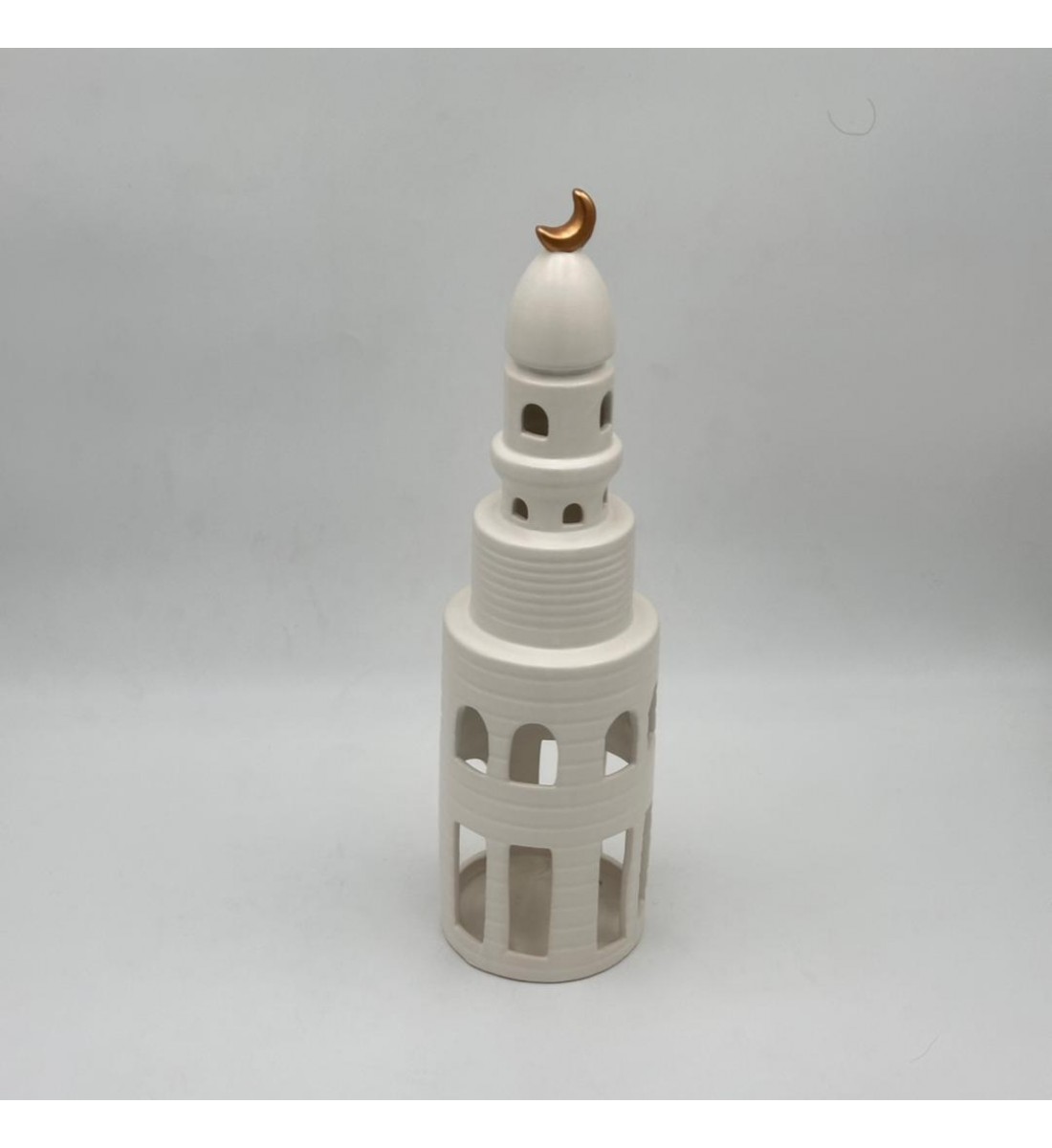 تحفة ديكورية أنيقة مصنوعة من السيراميك عالي الجودة بلمسة لامعة جذابة، 41×11×11سم 