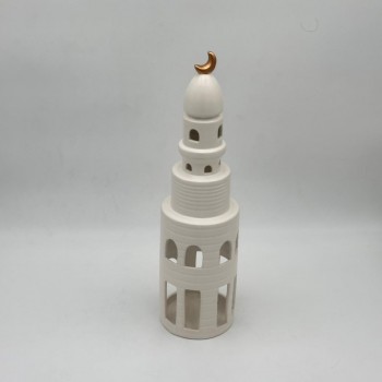 تحفة ديكورية أنيقة مصنوعة من السيراميك عالي الجودة بلمسة لامعة جذابة، 41×11×11سم 