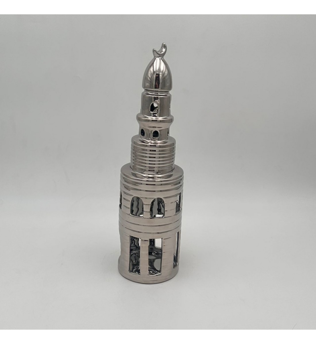 تحفة ديكورية أنيقة مصنوعة من السيراميك عالي الجودة بلمسة لامعة جذابة، 32×11×11سم 