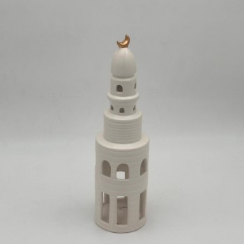 تحفة ديكورية أنيقة مصنوعة من السيراميك عالي الجودة بلمسة لامعة جذابة، 32×11×11سم 