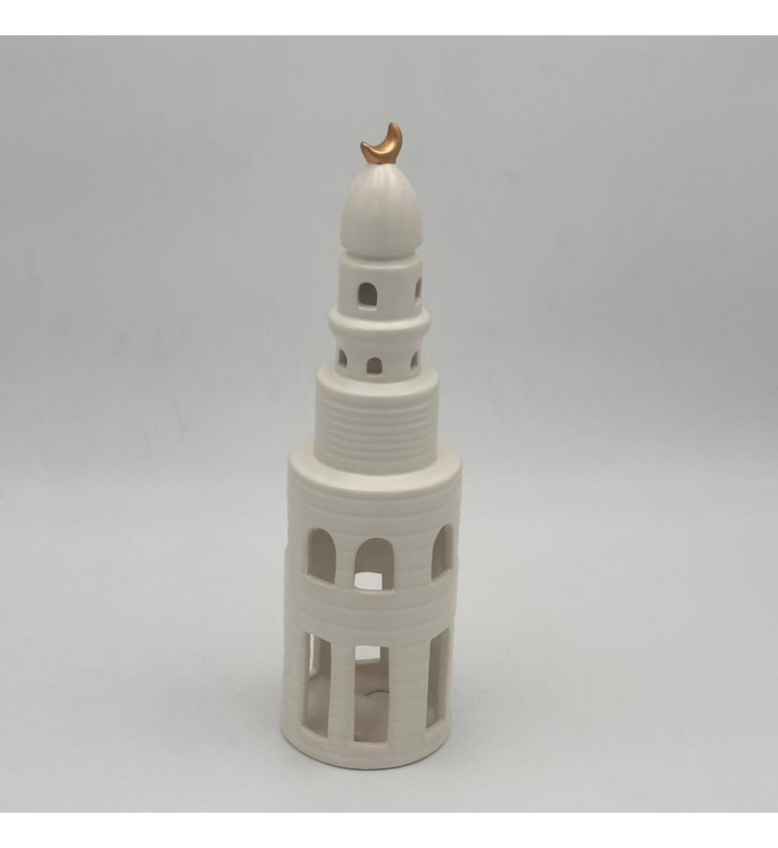 تحفة ديكورية أنيقة مصنوعة من السيراميك عالي الجودة بلمسة لامعة جذابة، 32×11×11سم 