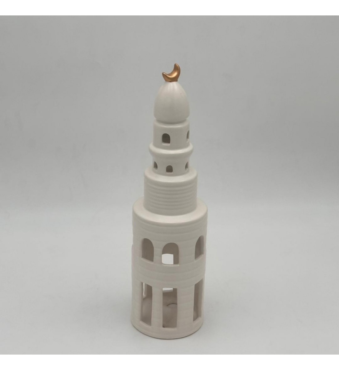 تحفة ديكورية أنيقة مصنوعة من السيراميك عالي الجودة بلمسة لامعة جذابة، 32×11×11سم 