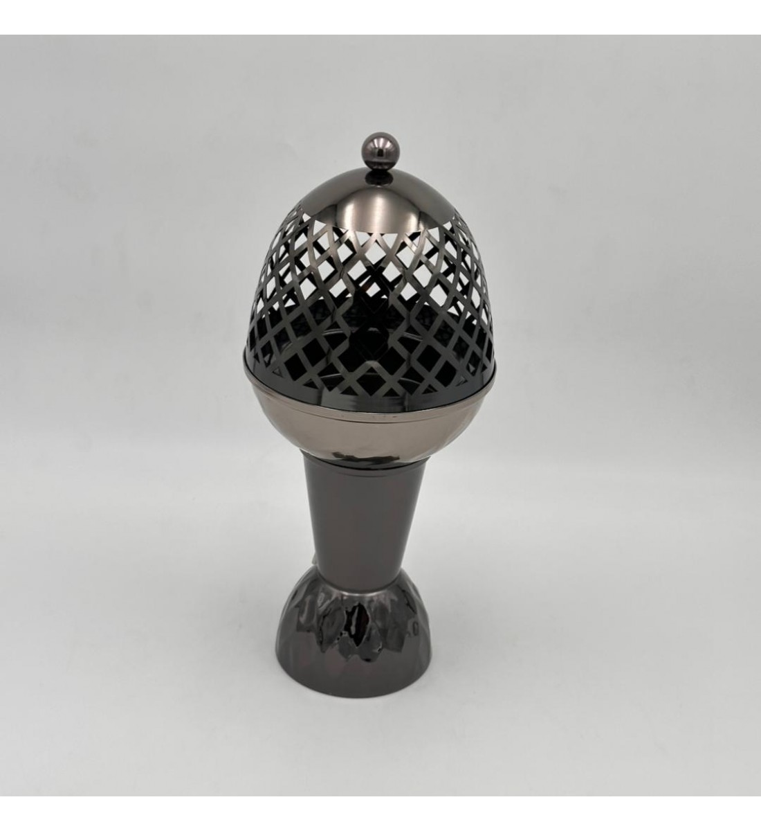 مبخرة بتصميم أنيق وعصري مصنوعة من معدن عالي الجودة بتشطيب لامع، 30×14×14سم 