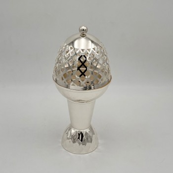 مبخرة بتصميم أنيق وعصري مصنوعة من معدن عالي الجودة بتشطيب لامع، 30×14×14سم 