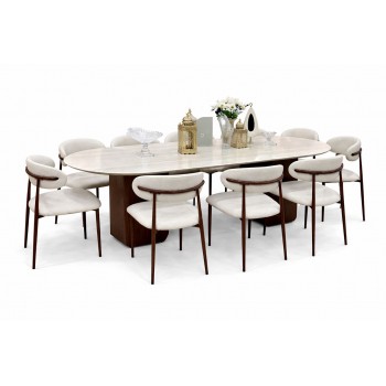 طقم طاولة طعام بتصميم عصري فاخر10كراسي 240×100×76سم 