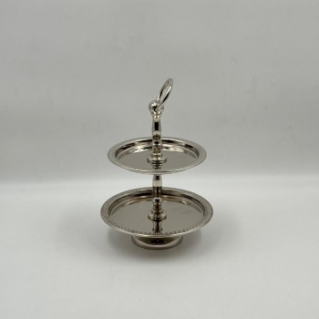 صحن تقديم أنيق بتصميم عصري يجمع بين البساطة والفخامة طابقين 24×16×16سم 