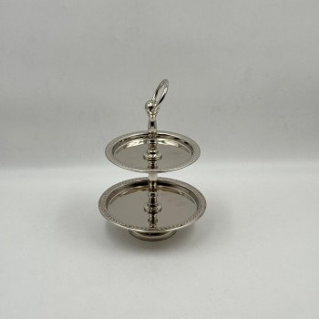 صحن تقديم أنيق بتصميم عصري يجمع بين البساطة والفخامة طابقين 24×16×16سم 