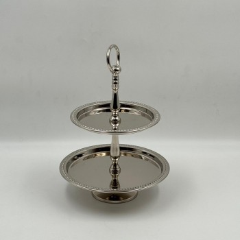 صحن تقديم أنيق بتصميم عصري يجمع بين البساطة والفخامة طابقين 30×21×21سم 