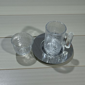 طقم كاسات وفناجين مع الصحن 18قطعه