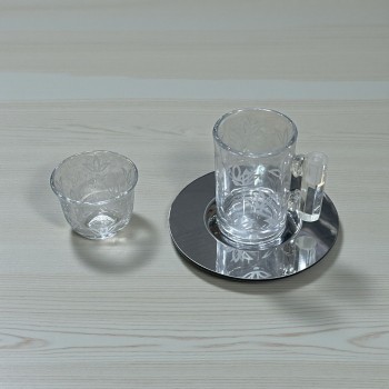 طقم كاسات وفناجين مع الصحن 18قطعه