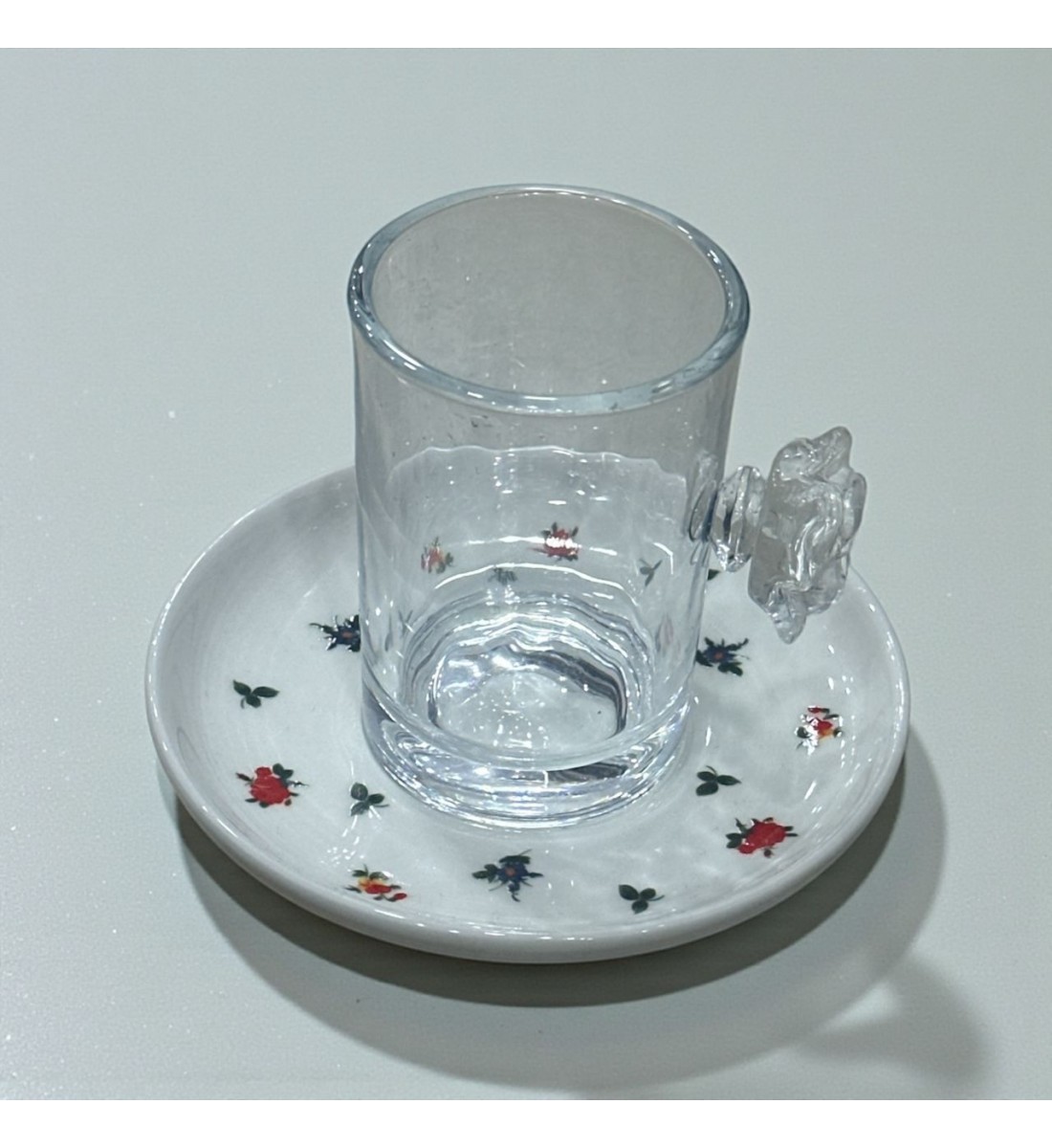 طقم كاسات وصحن 12سم 